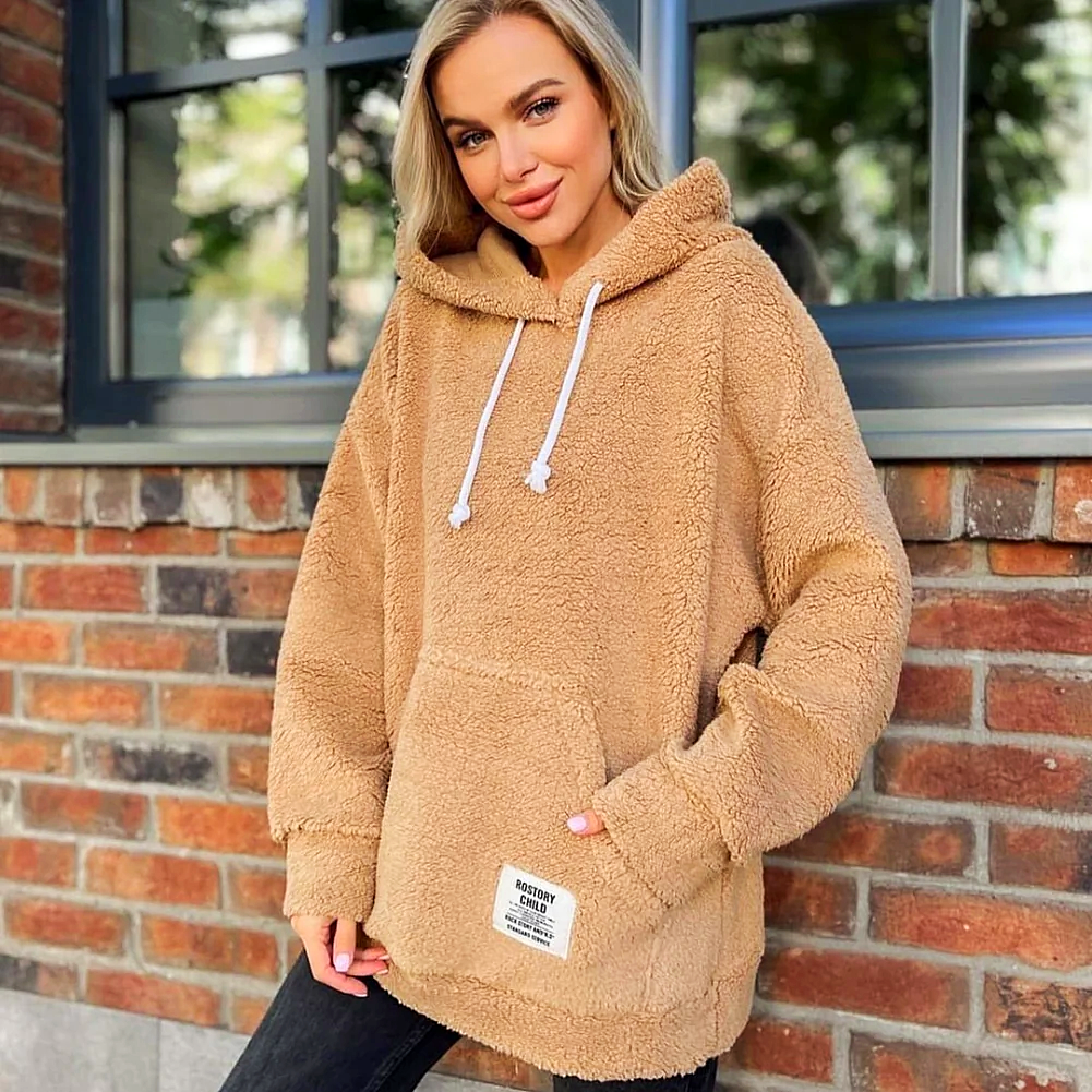 WW | Moderner Damen-Hoodie mit Plüsch