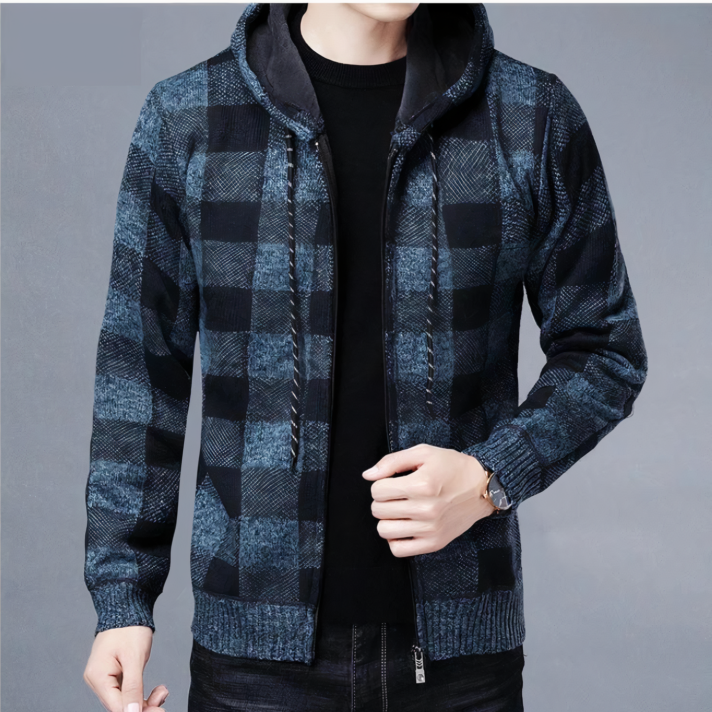 WW | Karierte Jacke mit Kapuze