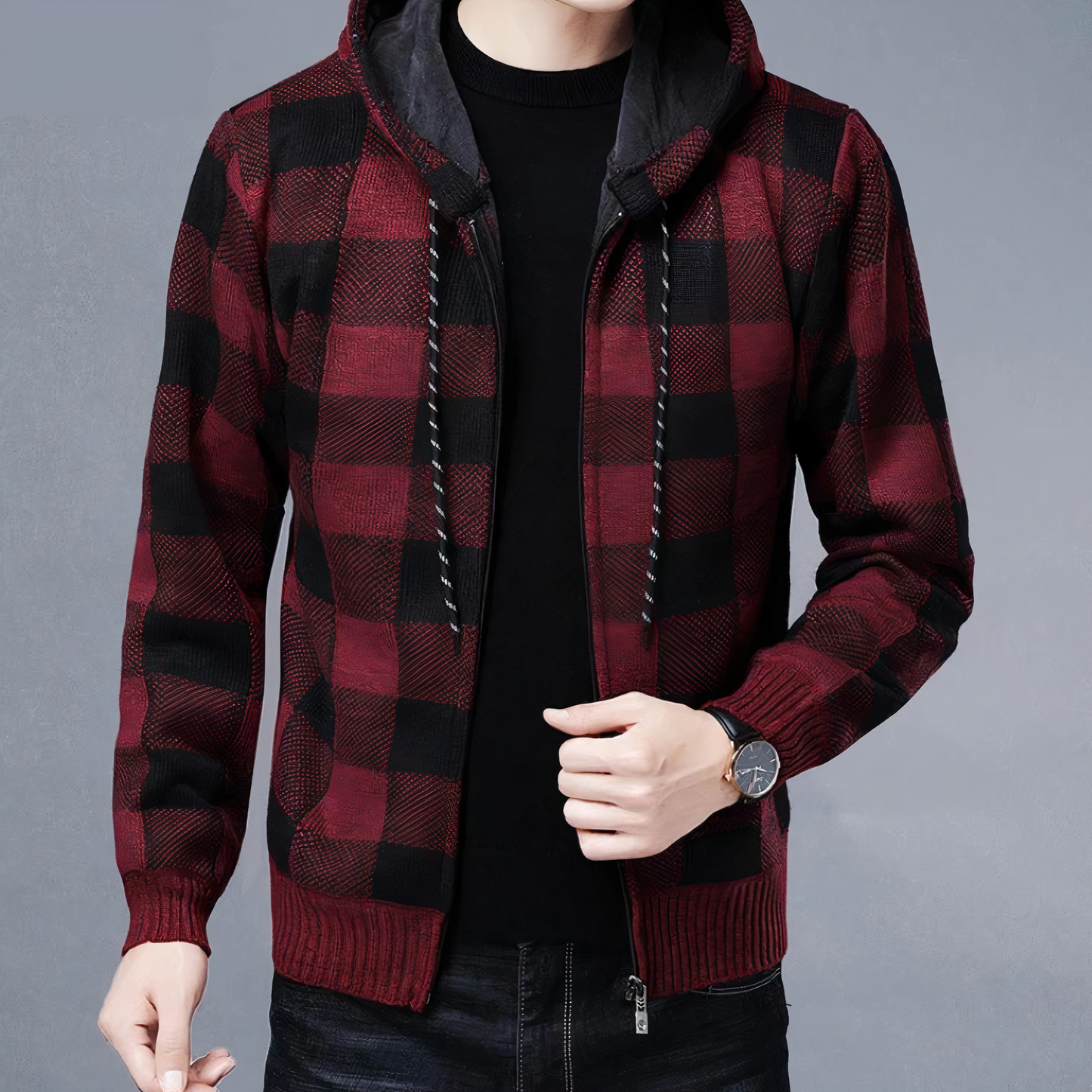 WW | Karierte Jacke mit Kapuze