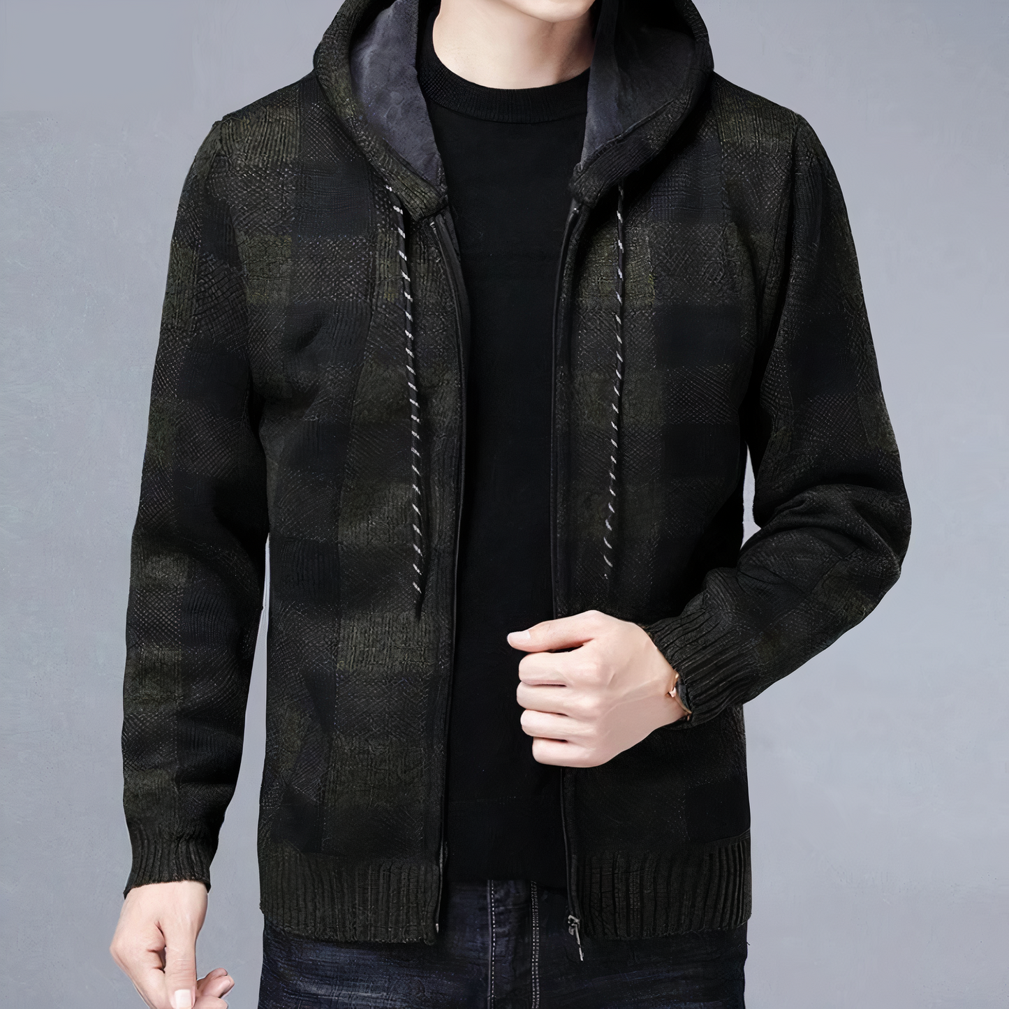 WW | Karierte Jacke mit Kapuze