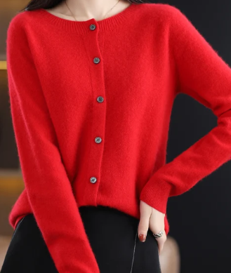 WW | Cardigan with Round Neck Women's Sweater