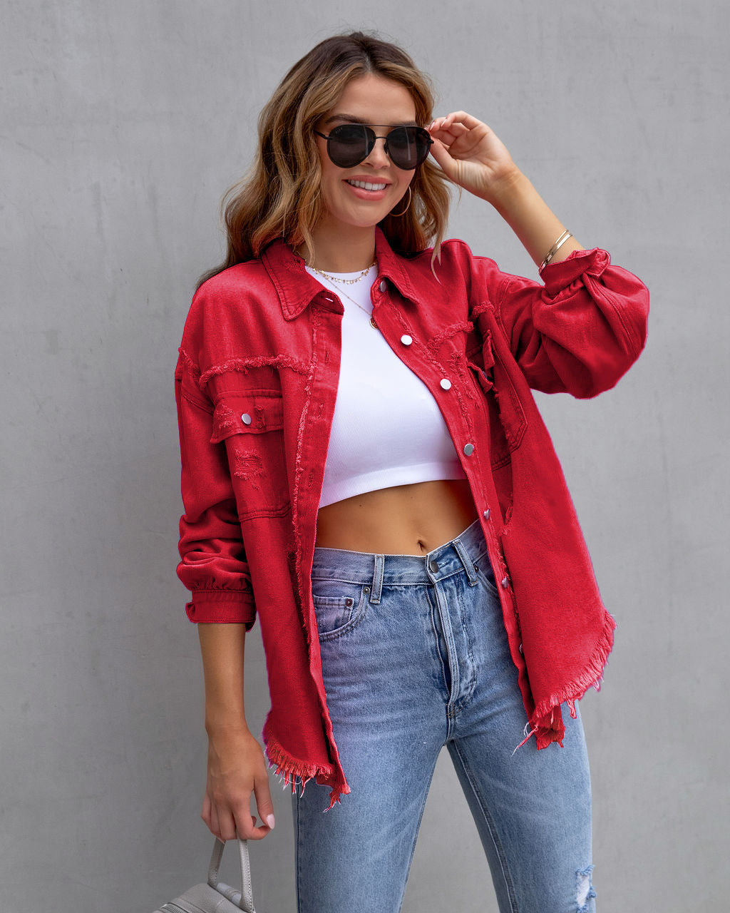 WW - Distressed denim jacket