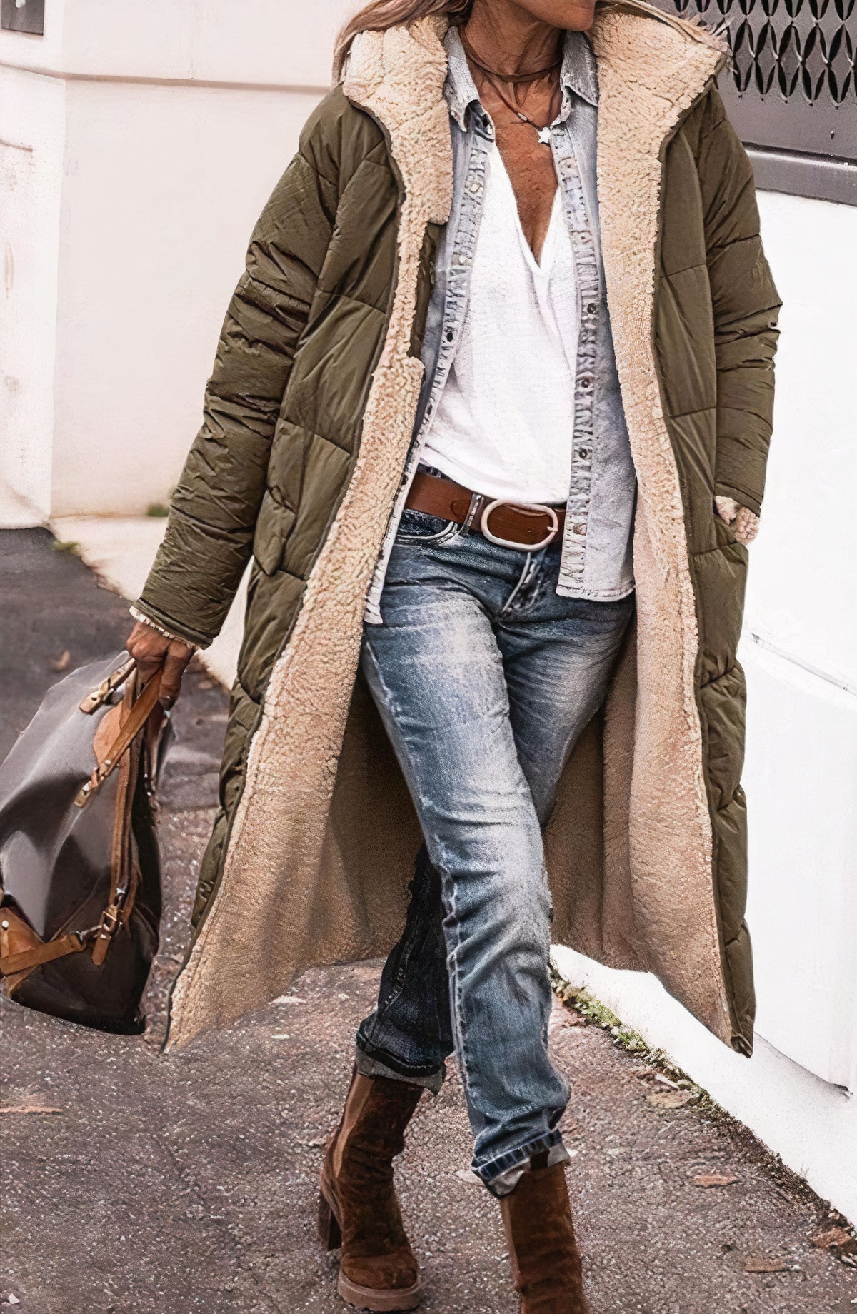WW | Reversible long fleece jacket