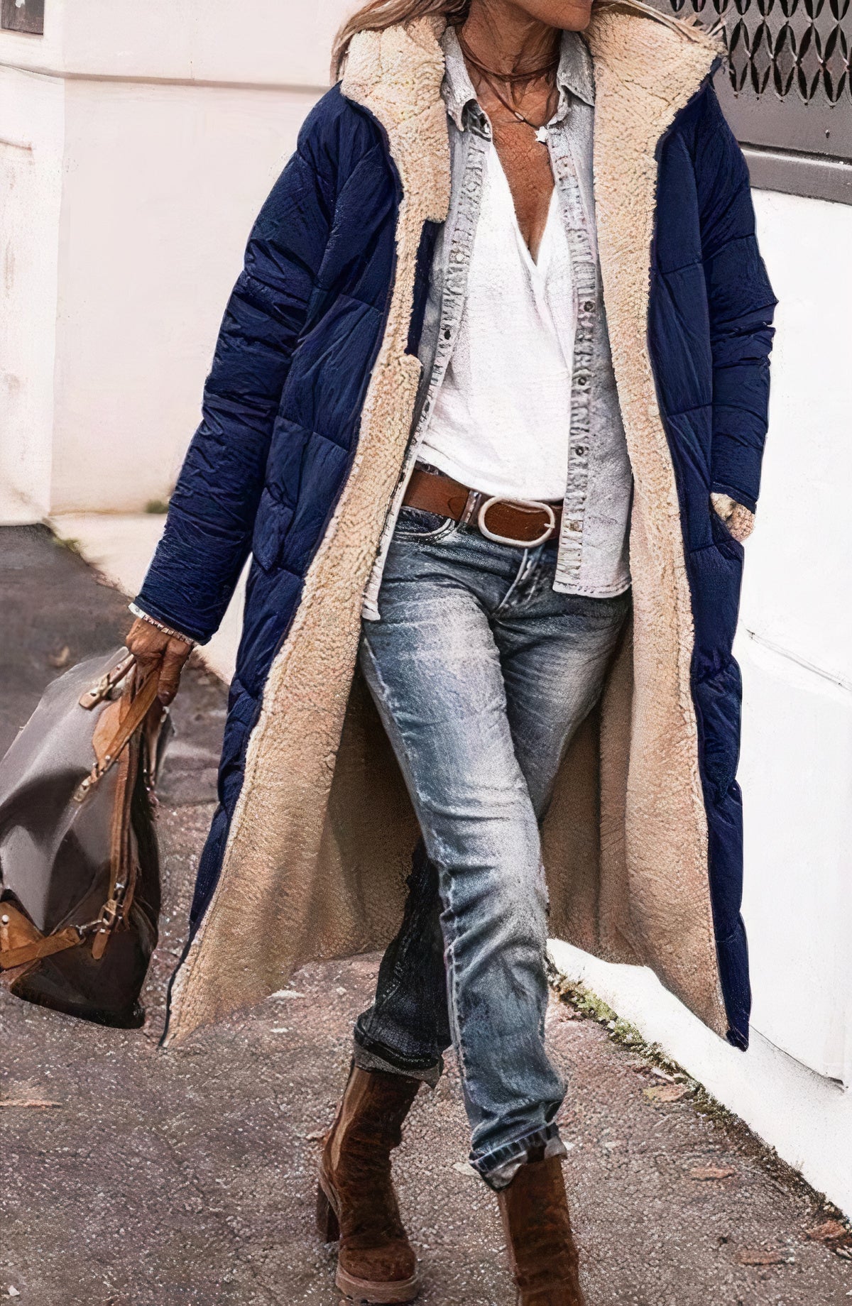 WW | Reversible long fleece jacket