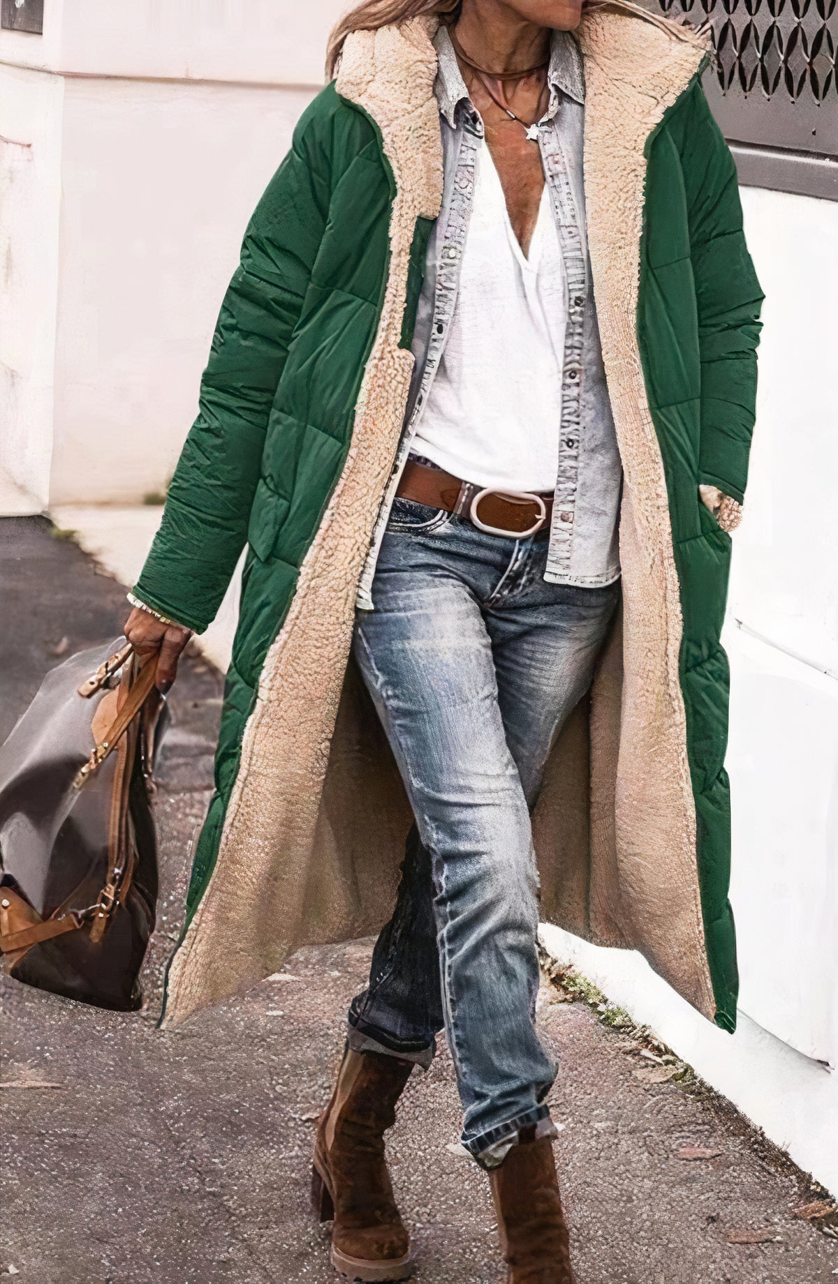 WW | Reversible long fleece jacket