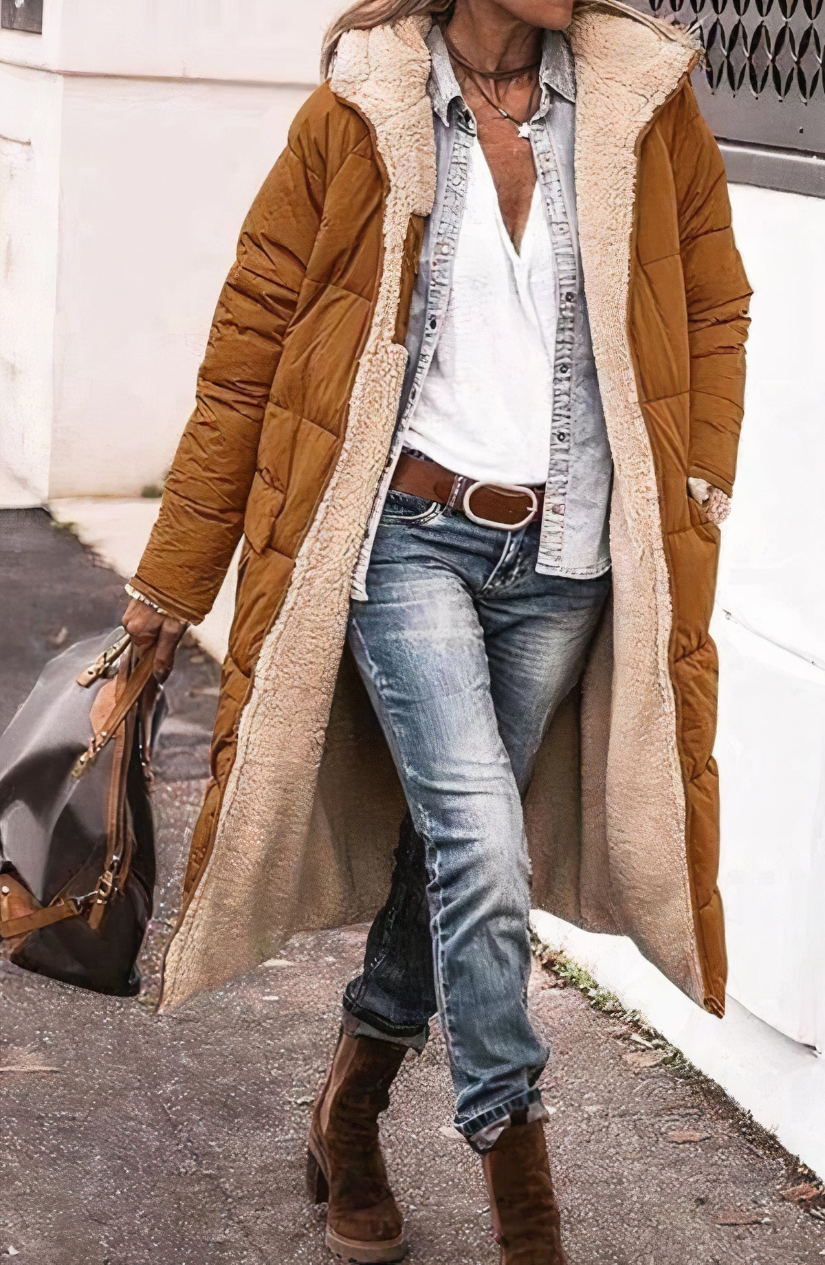 WW | Reversible long fleece jacket
