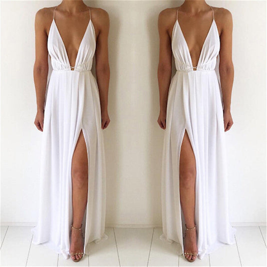 WW | Boho-Kleid Weiß mit Rückenausschnitt