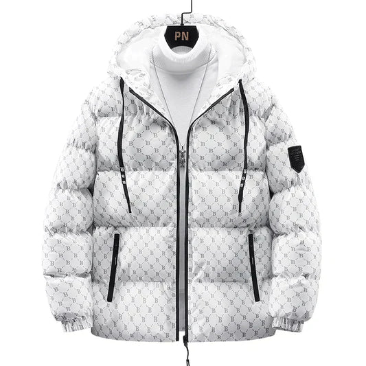 WW | Cotton jacket with all-over letter pattern
