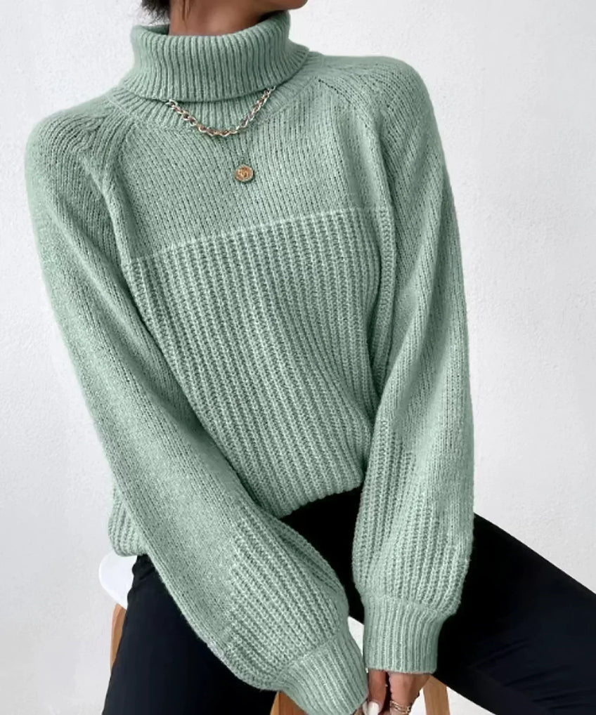 WW | Legere Herbst Warme Strickrollkragenpullover für Frauen
