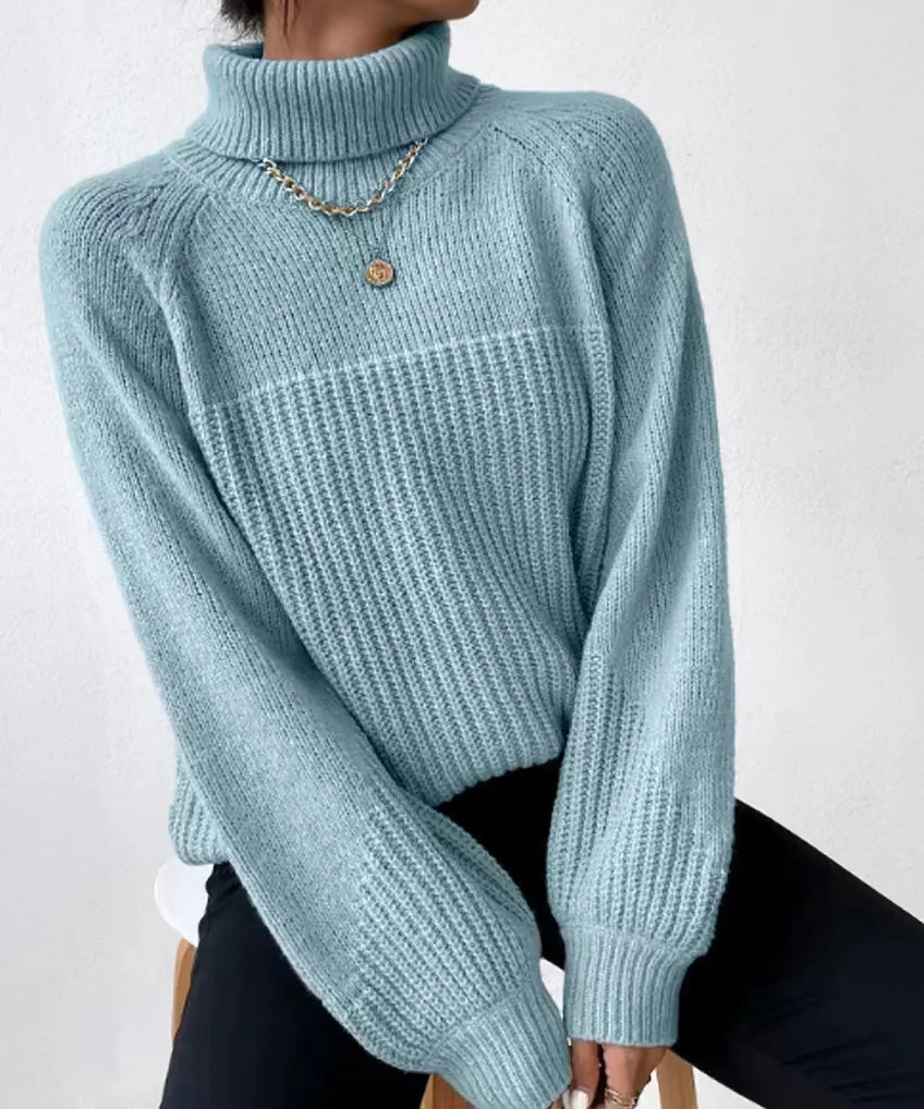 WW | Legere Herbst Warme Strickrollkragenpullover für Frauen