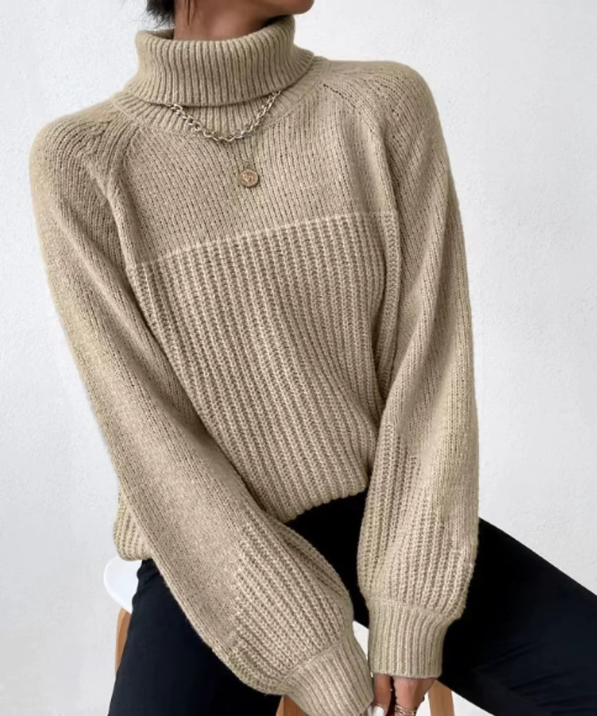 WW | Legere Herbst Warme Strickrollkragenpullover für Frauen