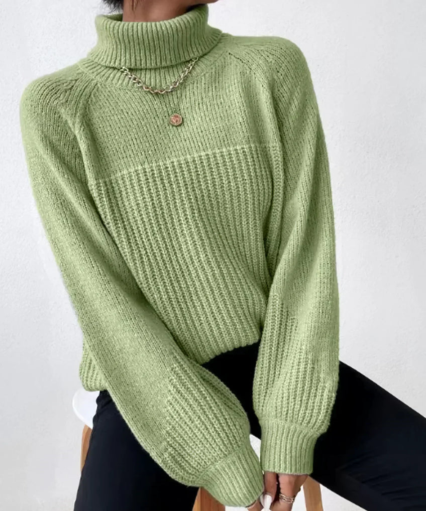 WW | Legere Herbst Warme Strickrollkragenpullover für Frauen