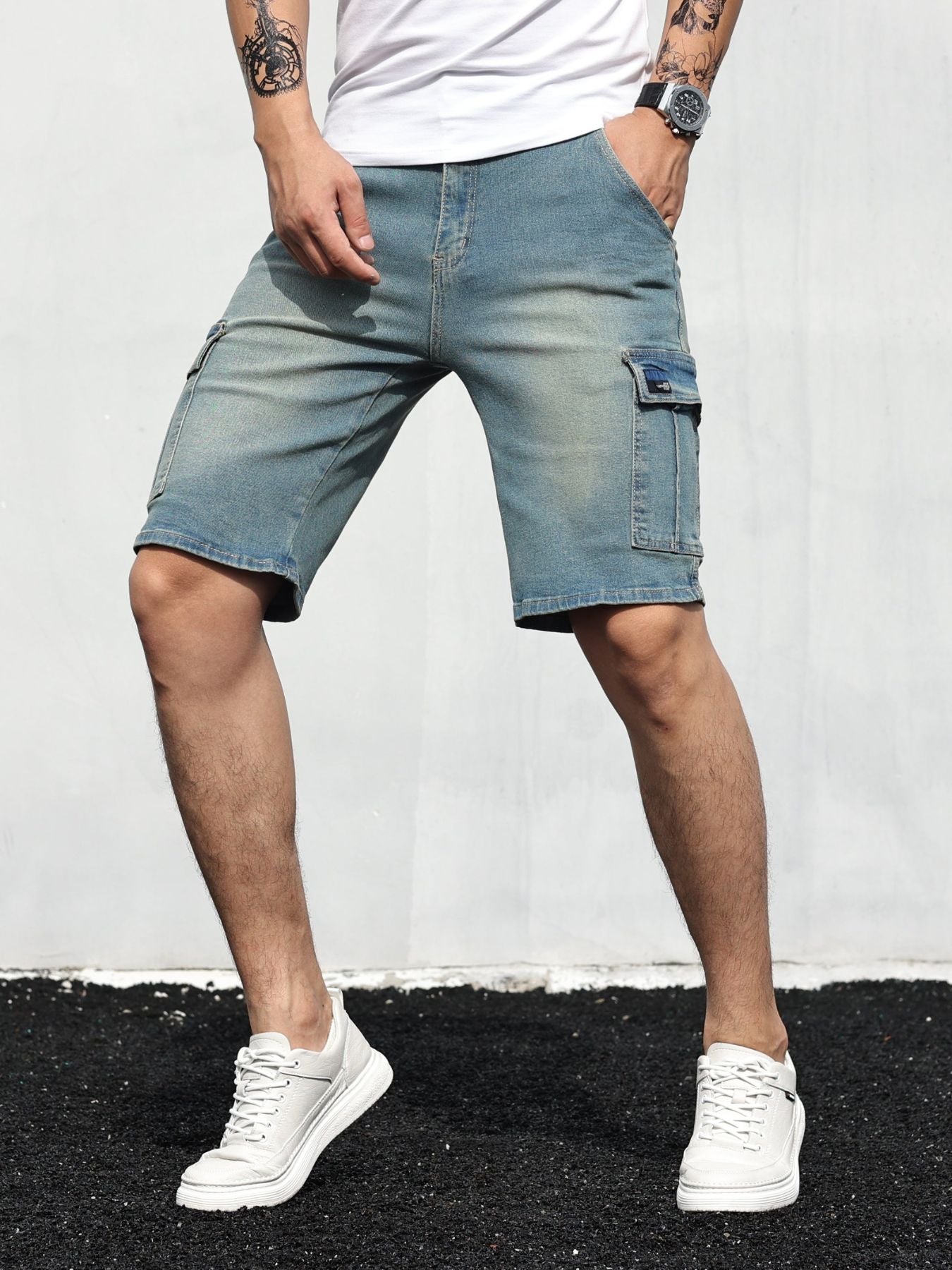 WW | Men's Cargo Denim Shorts