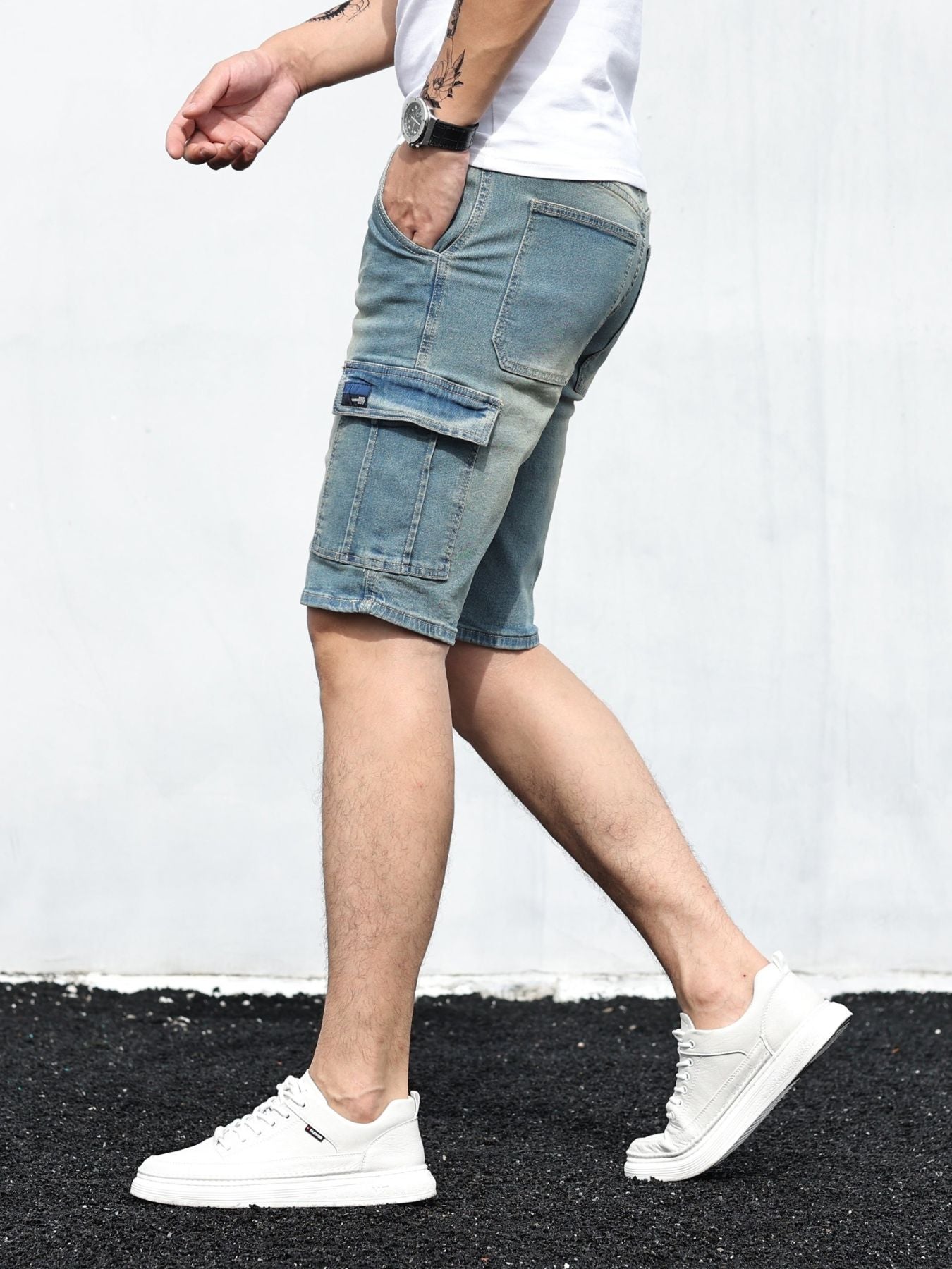 WW | Men's Cargo Denim Shorts