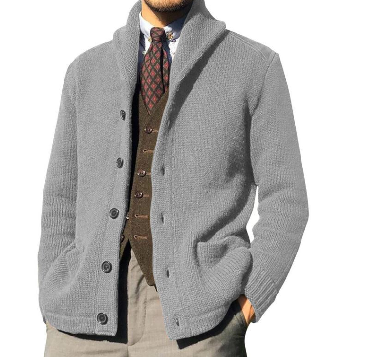 WW | Klassische Strickjacke für Herren mit Knöpfen