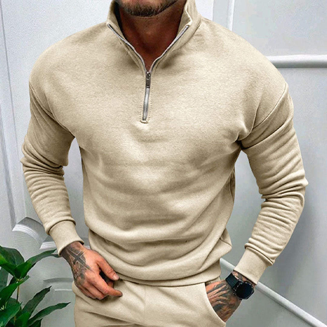 WW | Herrenpullover mit Halbreißverschluss
