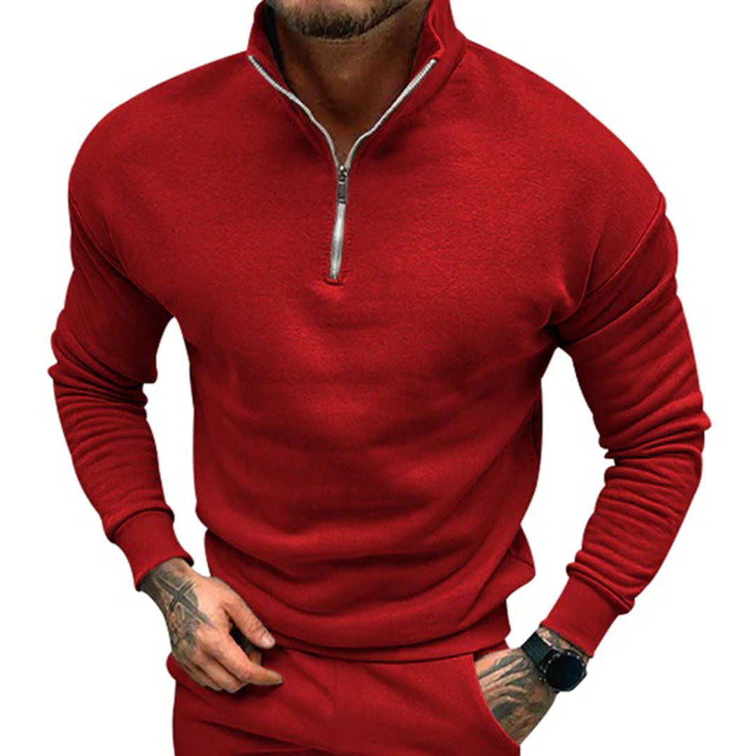 WW | Herrenpullover mit Halbreißverschluss