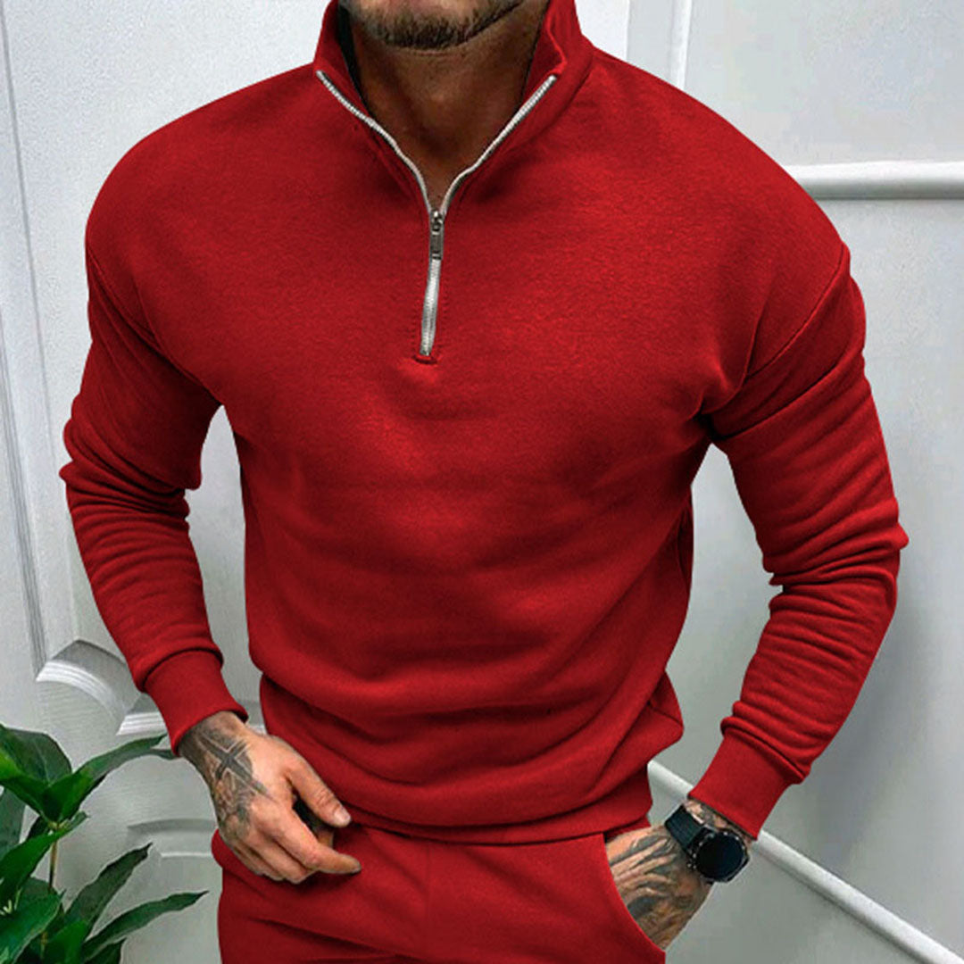 WW | Herrenpullover mit Halbreißverschluss