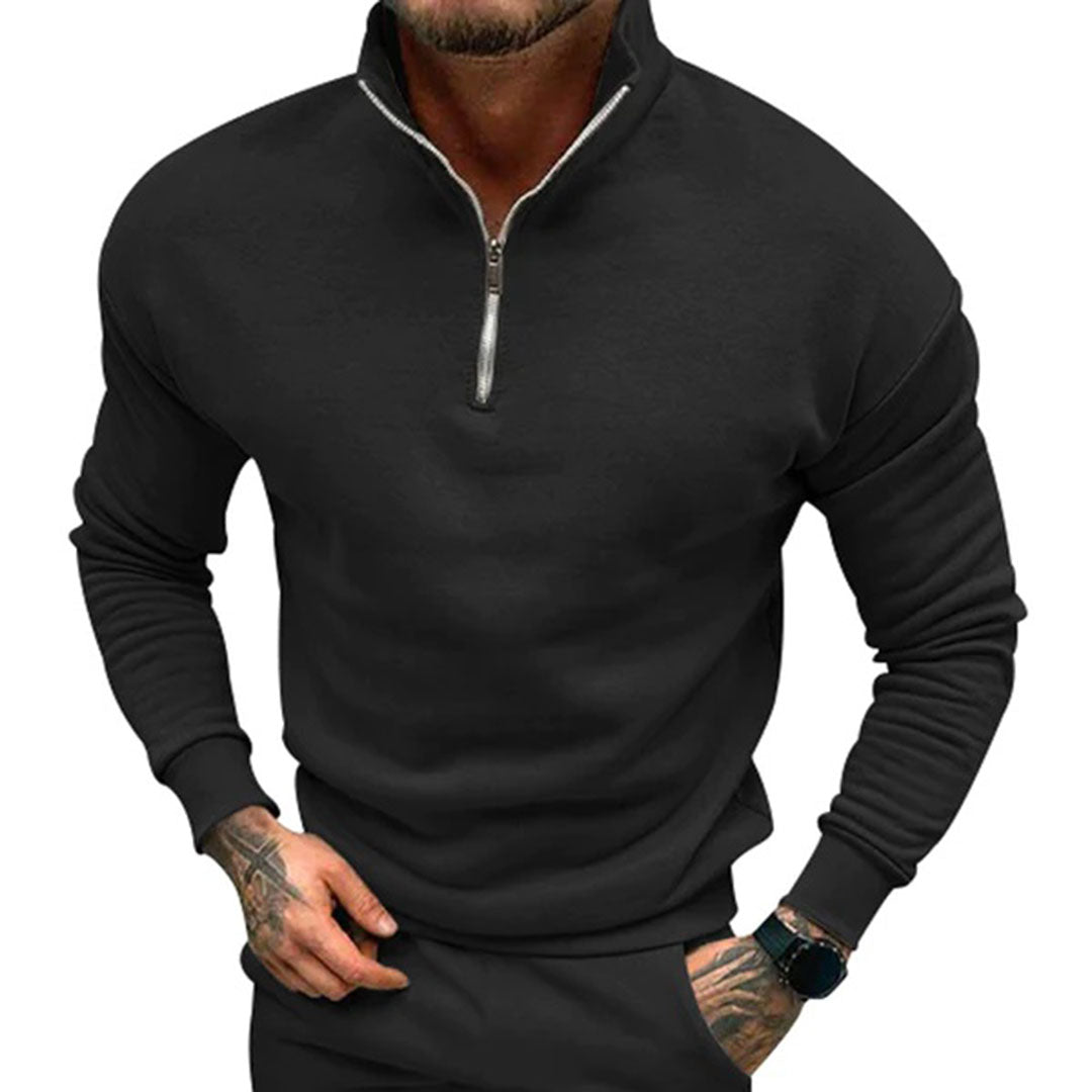 WW | Herrenpullover mit Halbreißverschluss
