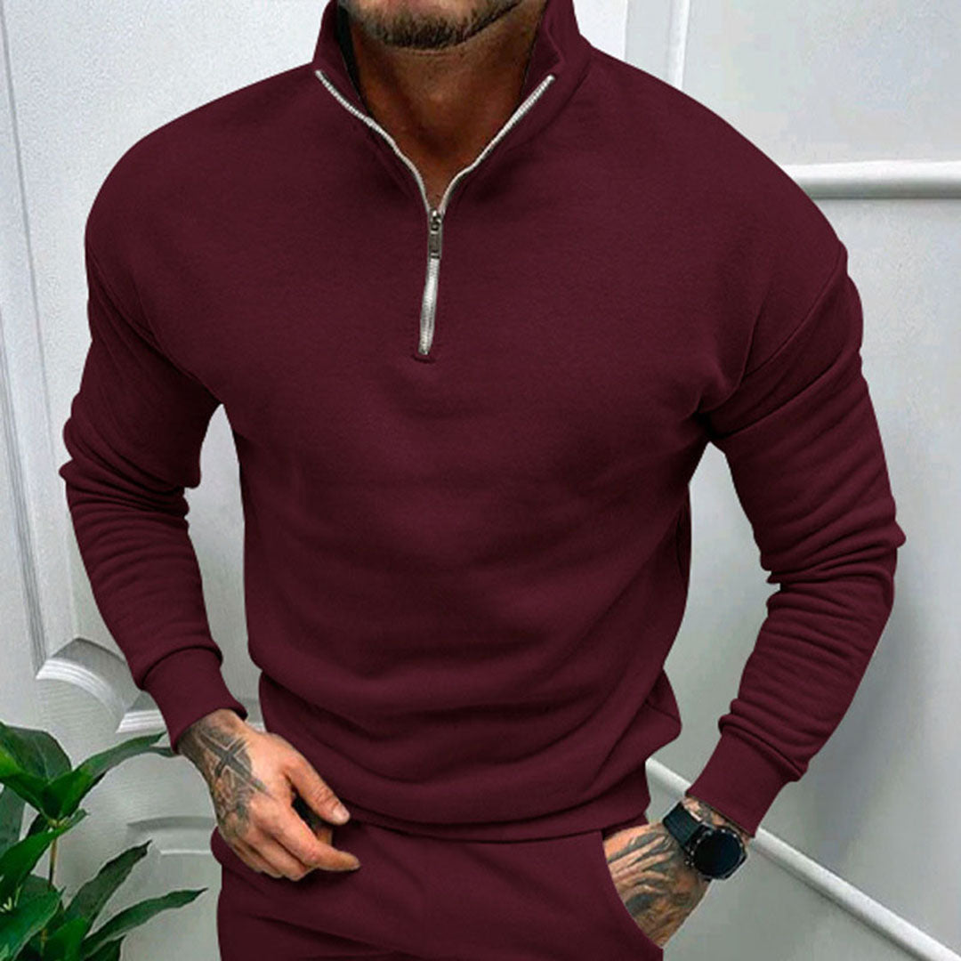 WW | Herrenpullover mit Halbreißverschluss