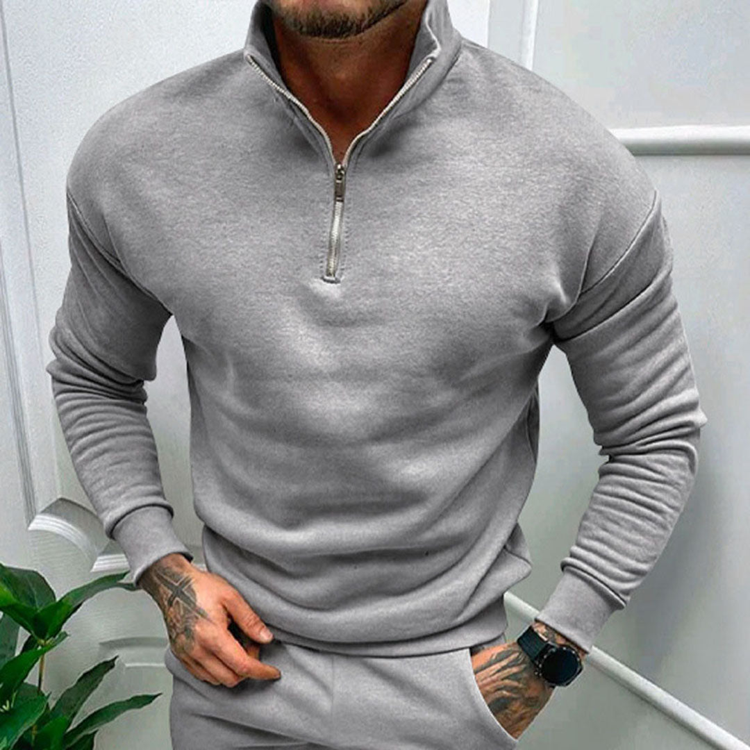 WW | Herrenpullover mit Halbreißverschluss
