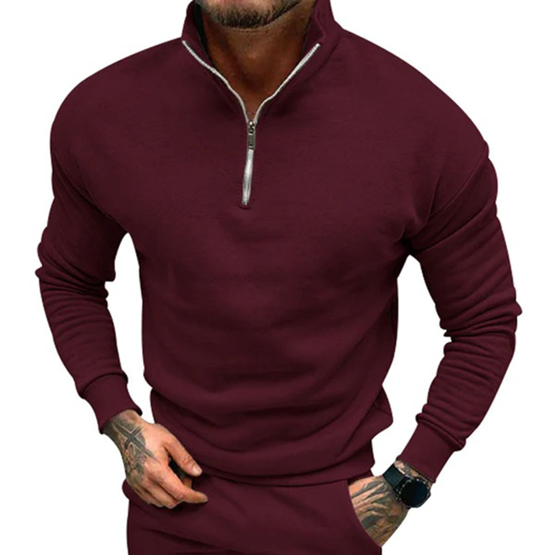 WW | Herrenpullover mit Halbreißverschluss