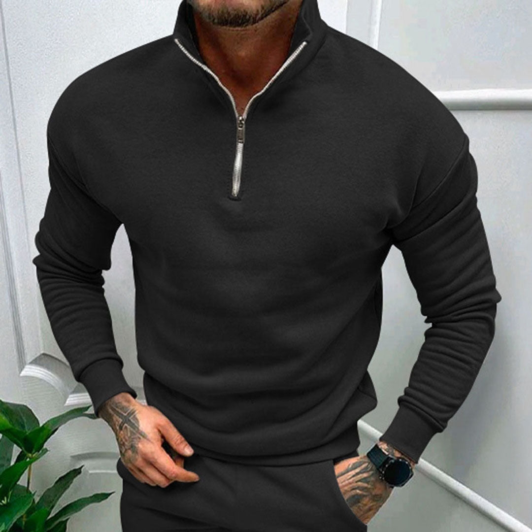 WW | Herrenpullover mit Halbreißverschluss