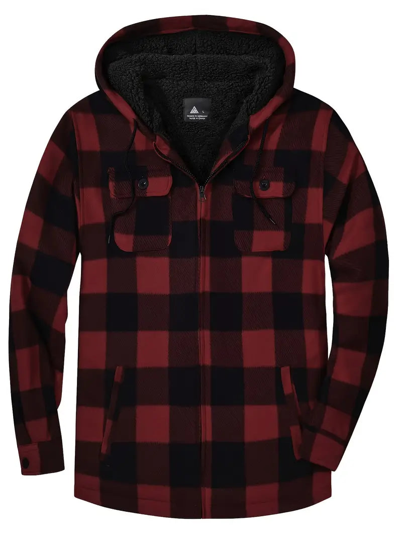 WW | Trendy Kapuzenmantel mit Sherpa-Futter Warme Jacke
