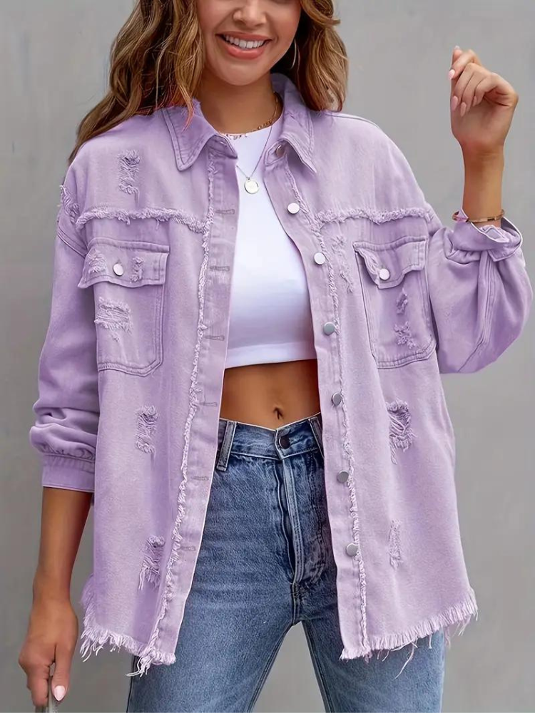 WW | Faded denim jacket for women