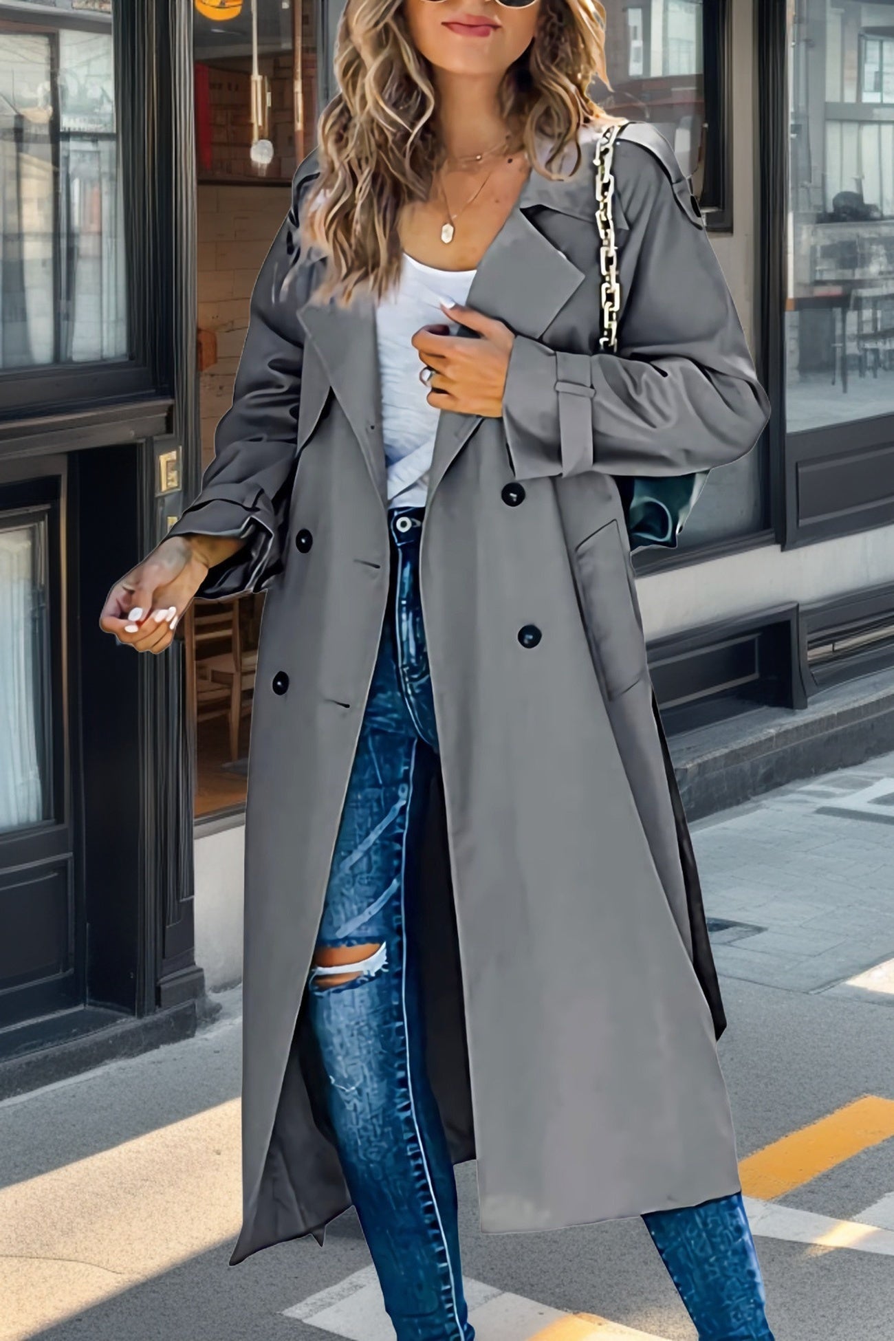 WW | Lange Trenchcoat Met Riem
