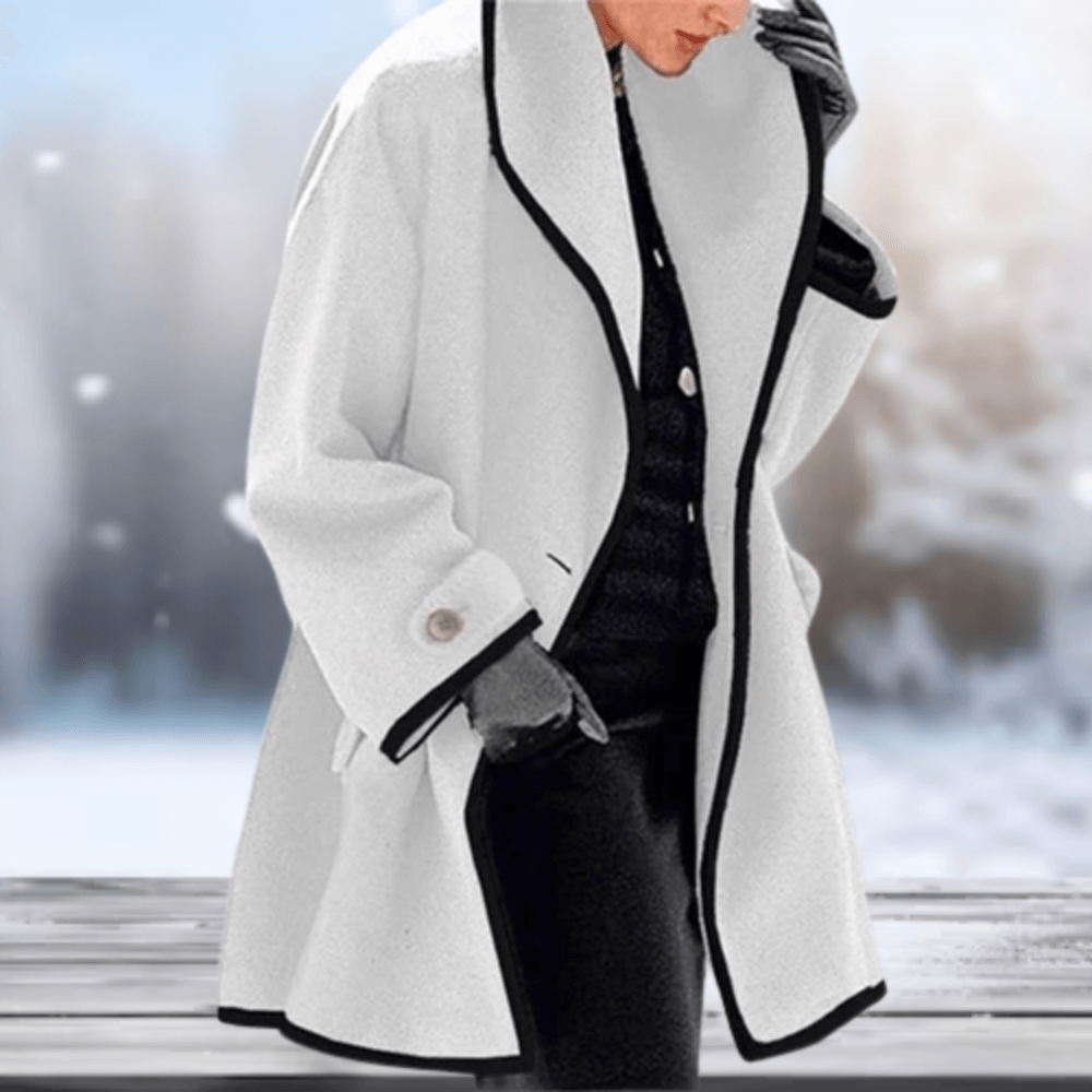 WW | Wollartige Damenjacke - Lange Damenjacke Winter