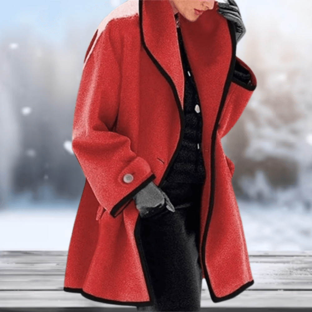 WW | Wollartige Damenjacke - Lange Damenjacke Winter