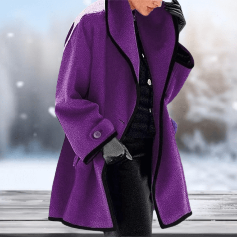 WW | Wollartige Damenjacke - Lange Damenjacke Winter