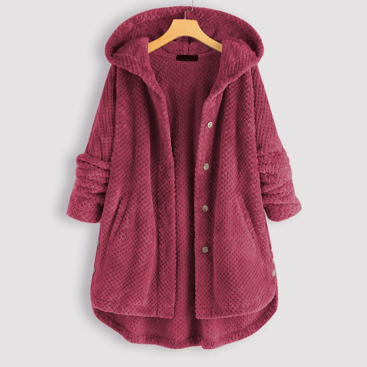 WW | Wendbare Fleece Kapuzenpullover Jacke Für Frauen Stilvolle und Warme Winterbekleidung