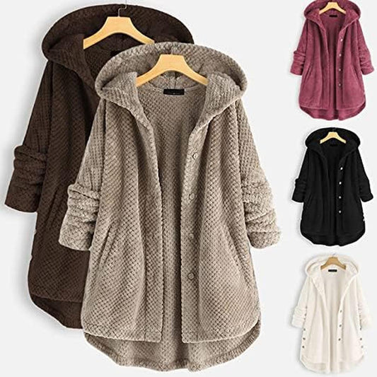 WW | Wendbare Fleece Kapuzenpullover Jacke Für Frauen Stilvolle und Warme Winterbekleidung