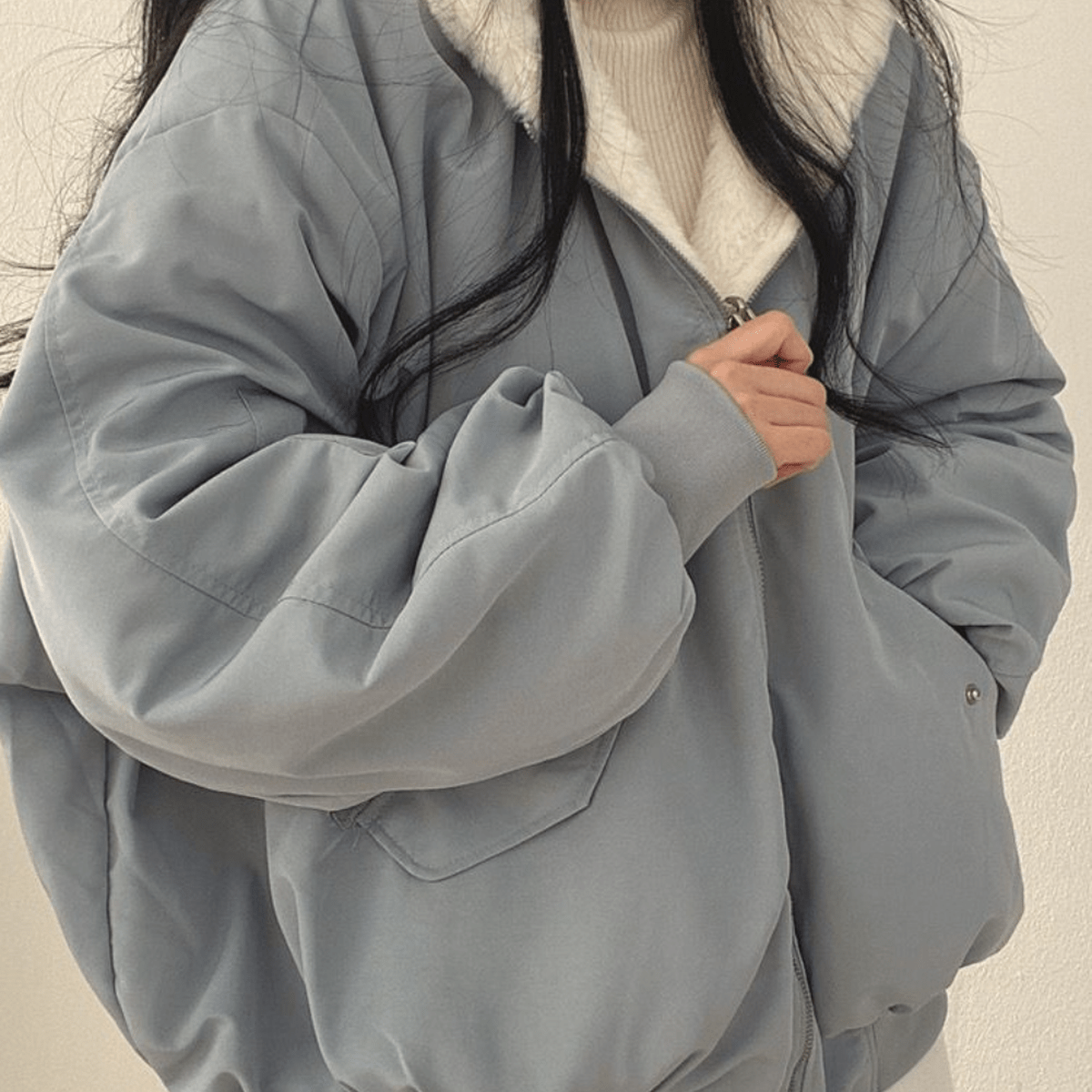 WW | Wendbare Kapuzenfleecejacke mit Langen Ärmeln