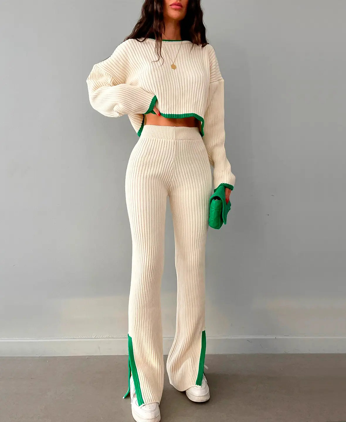 WW | RIB KNIT CROP SET
