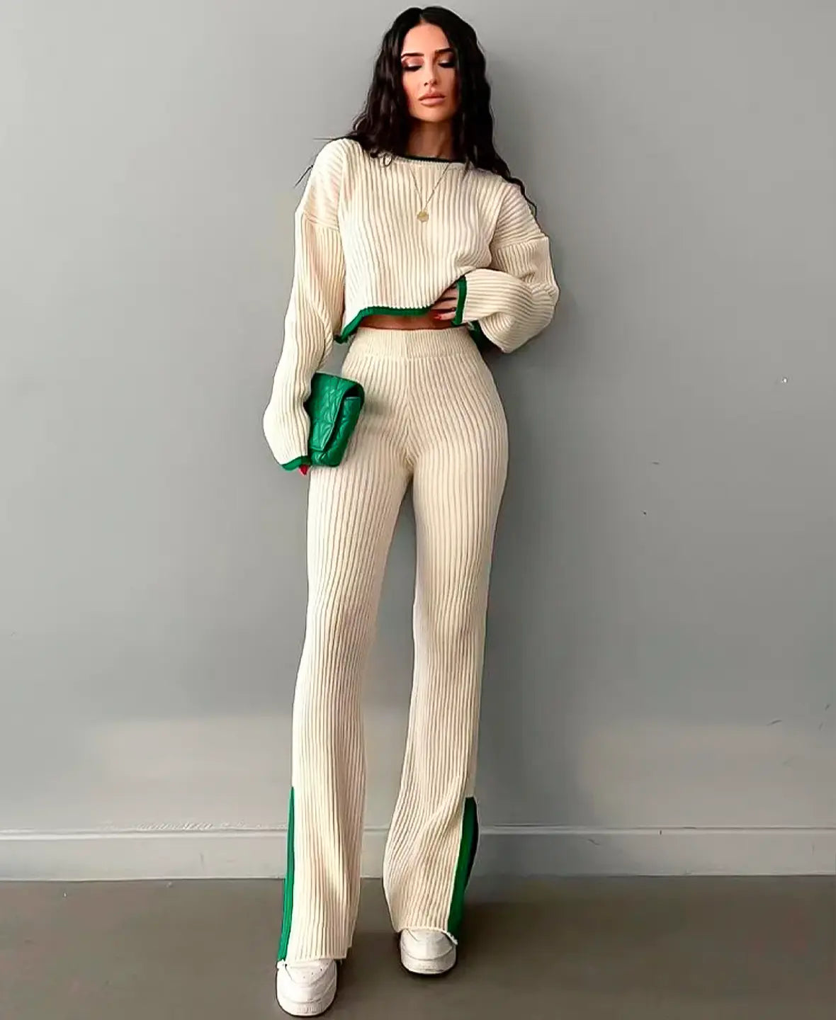 WW | RIB KNIT CROP SET