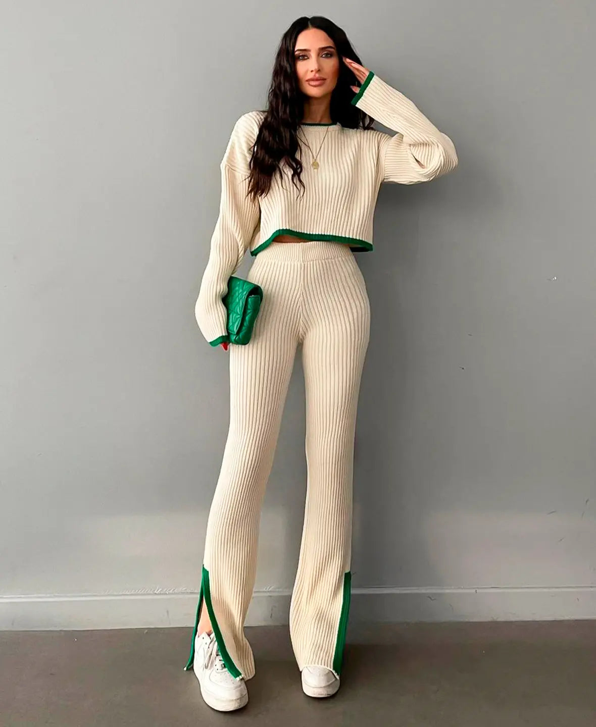 WW | RIB KNIT CROP SET