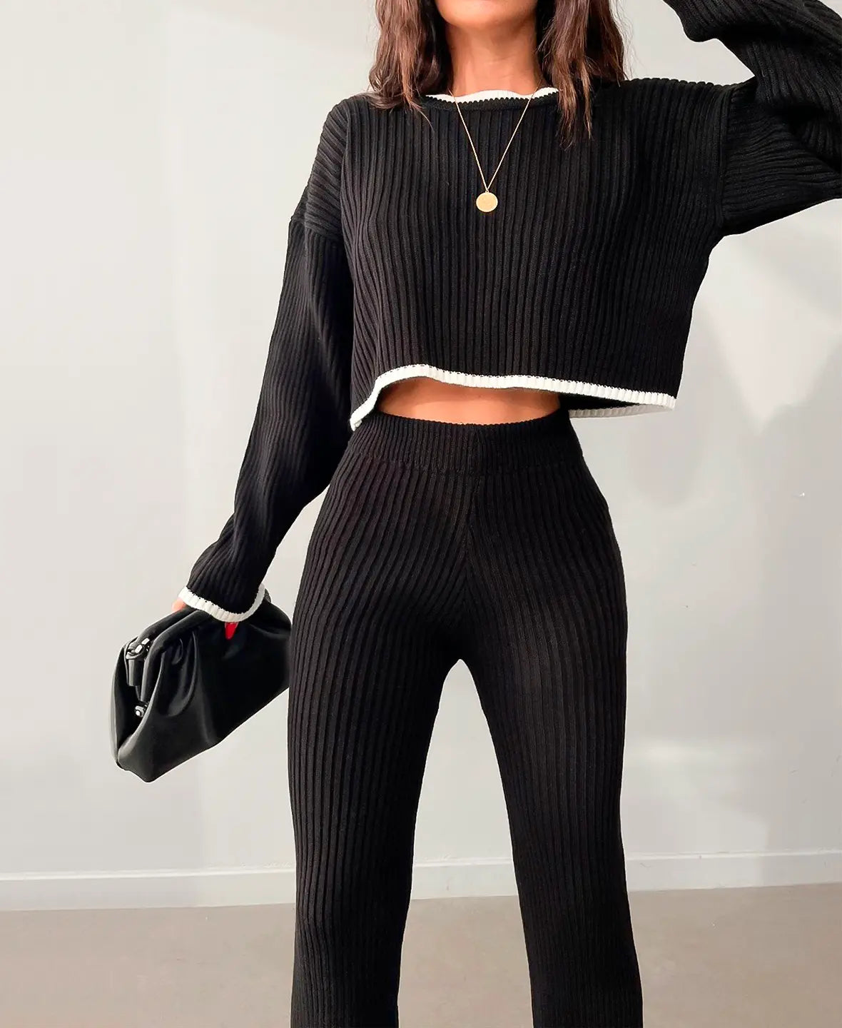 WW | RIB KNIT CROP SET