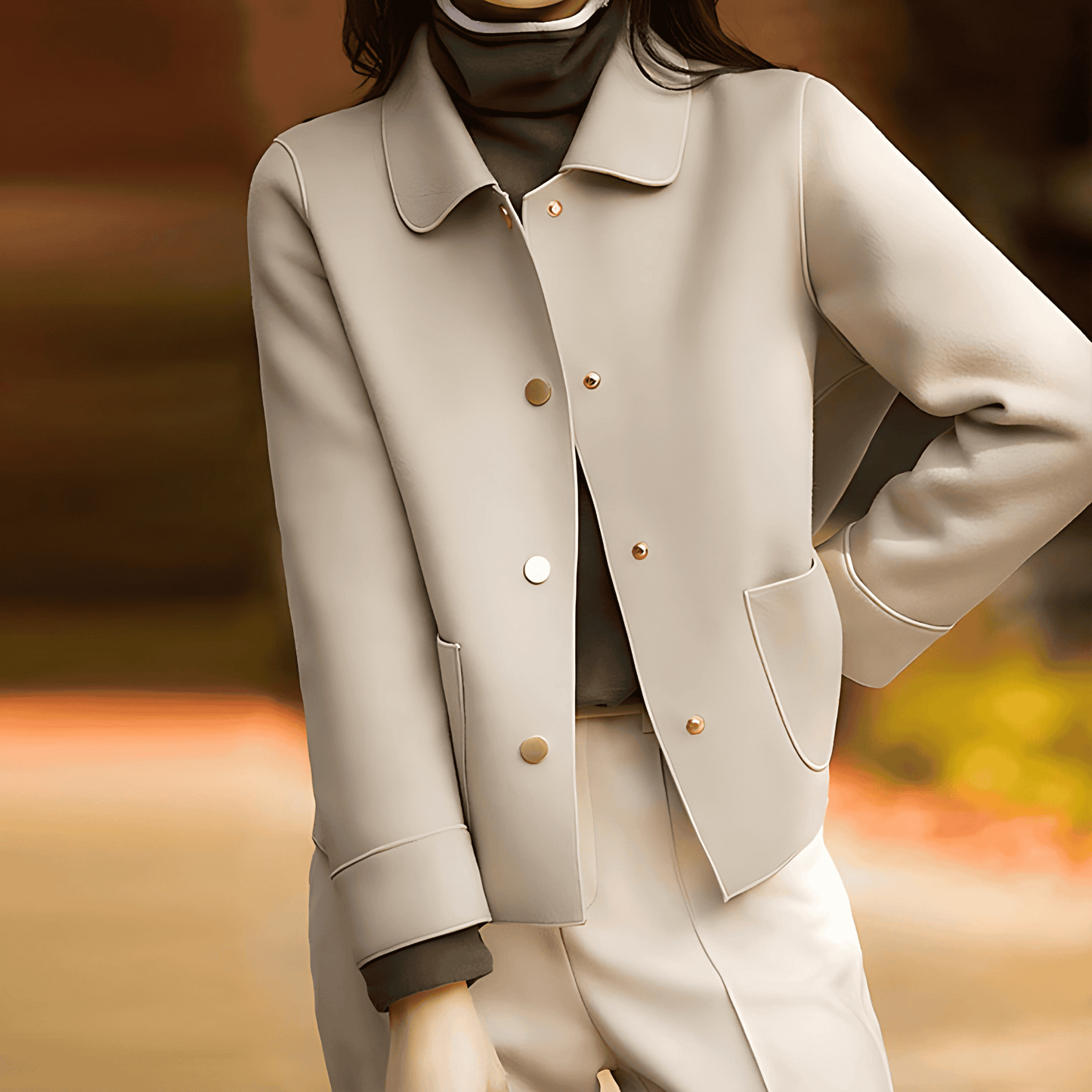WW | Damen Knopfjacke mit Taschen