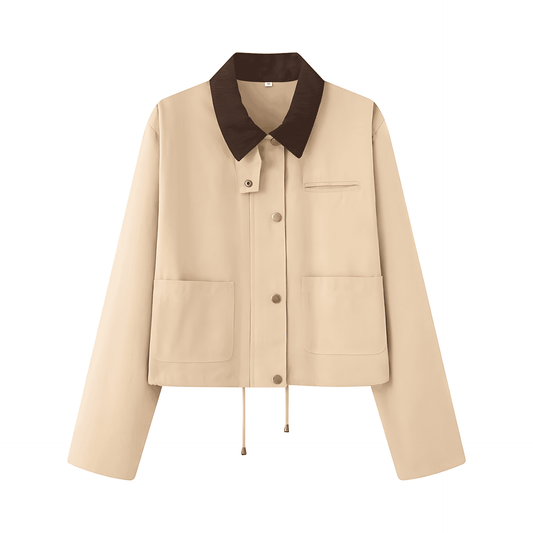 WW | Damen Freizeitjacke mit Kontrastkragen & Taschen