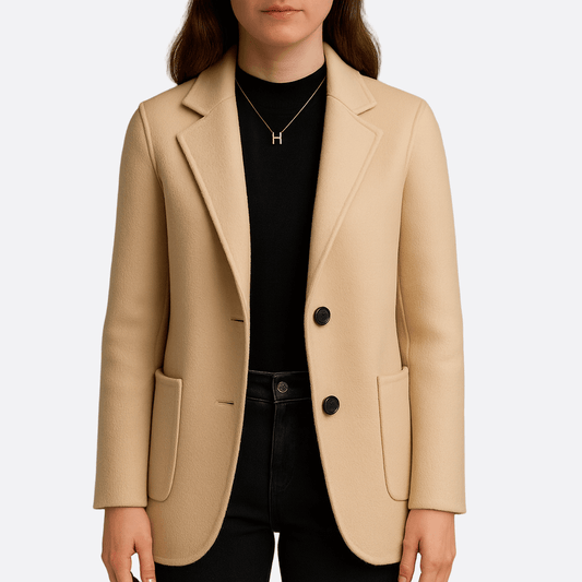 WW | Damen Klassischer Blazer Jacke Enganliegende Passform