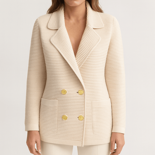 WW | Frauen Wendbarer Blazer Jacke Gestrickter Stil