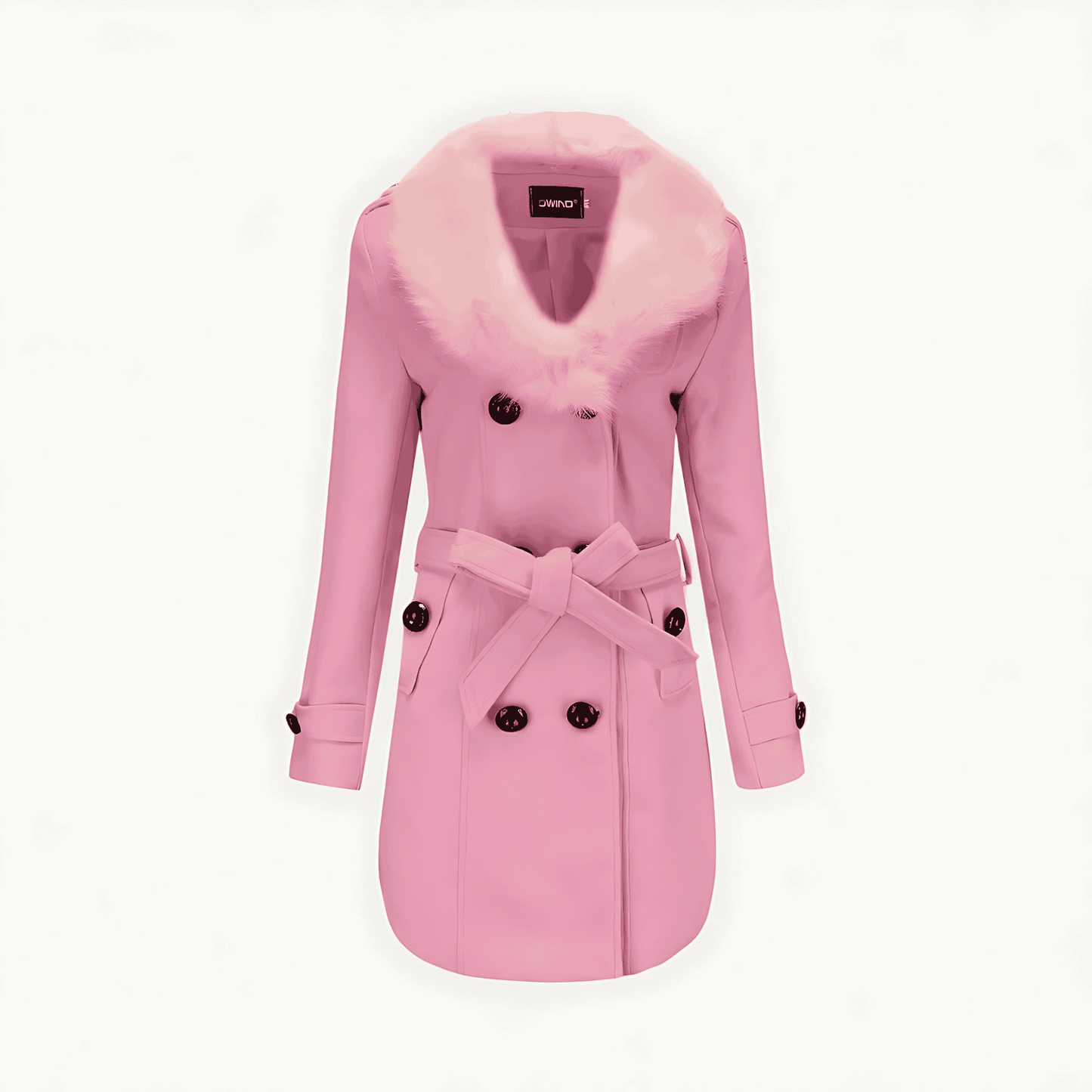 WW | Women's Reversible Wrap Trench Coat with Faux Fur