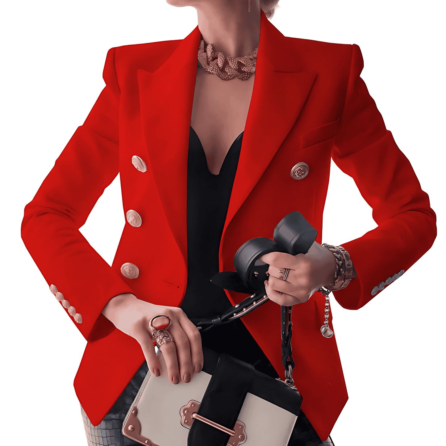 WW | Damen Eleganter Blazer Doppelte Knöpfe Stil