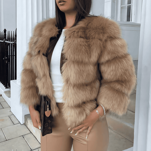 WW | Damen Elegante Neppels Jacke Bequeme Passform