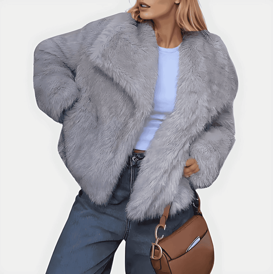 WW | Frauen Elegante Kunstfelljacke Cozy Stil