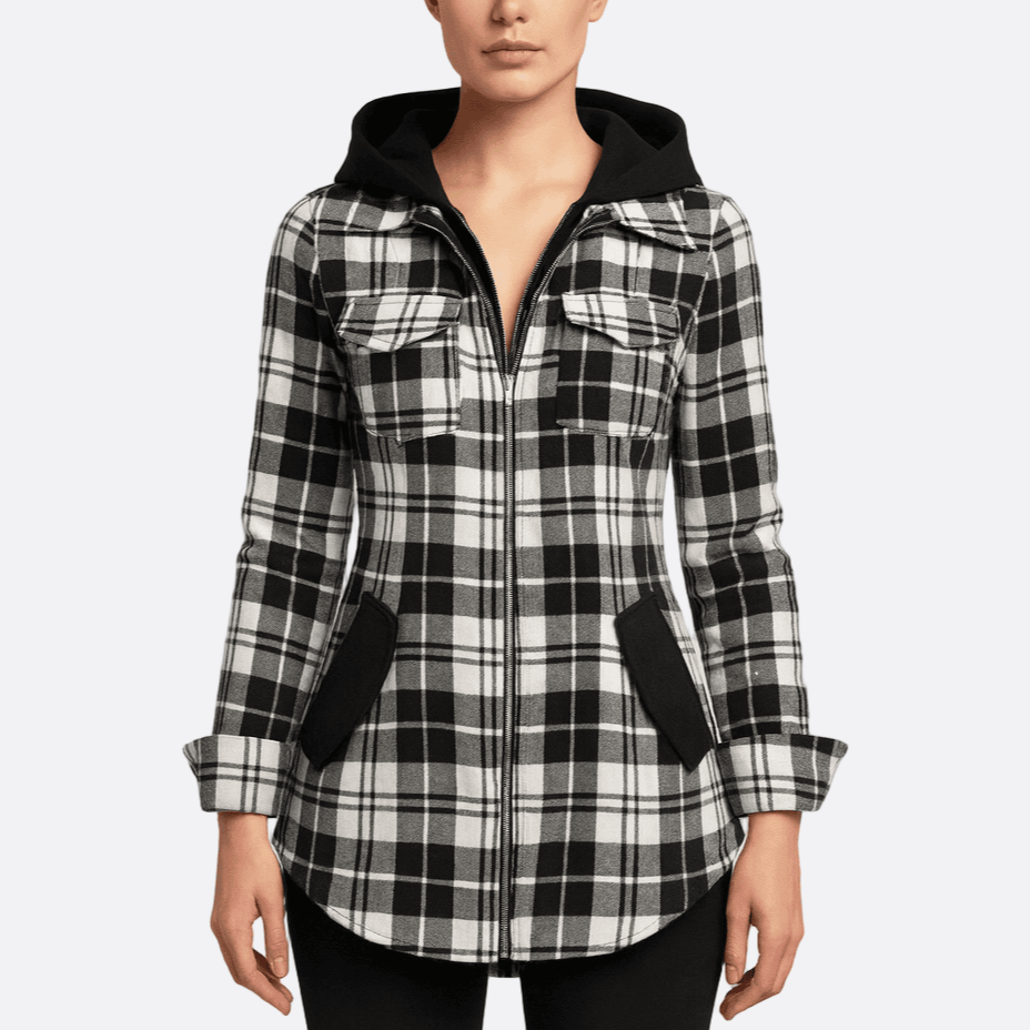 WW | Damen Gefütterte Flanelljacke mit Taschen