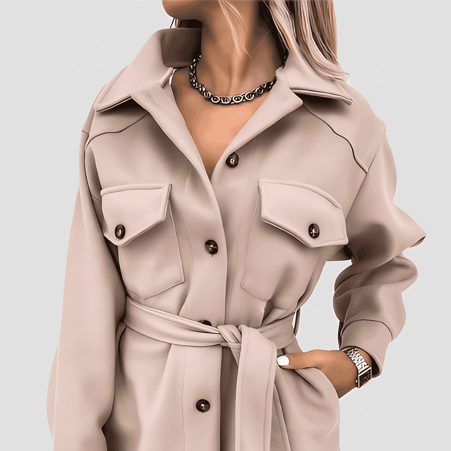 WW | Damen Leichtgewicht Wolle Reverskragenjacke